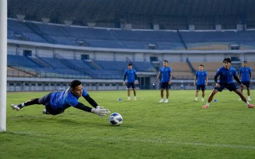 Ilustrasi latihan sepak bola Persib menjelang laga melawan Manila Digger