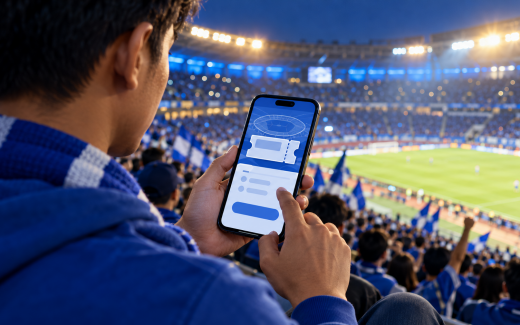 Ilustrasi Bobotoh memesan tiket pertandingan Persib melalui telepon pintar
