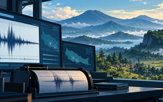 Ilustrasi AI pemantauan gempa di Jawa Barat