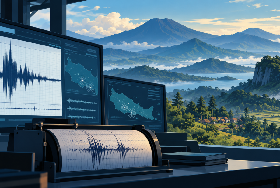 Ilustrasi AI pemantauan gempa di Jawa Barat